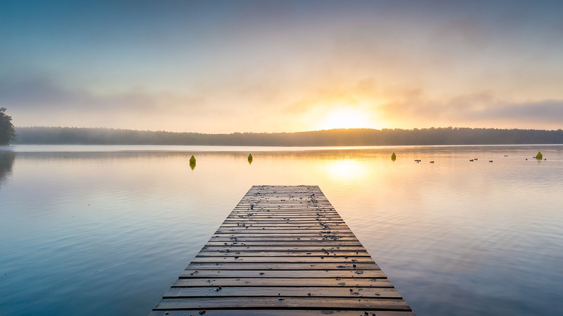 Sonnenuntergang am See in Mecklenburg-Vorpommern